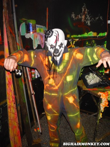 Not so hidden when the lights are up! camouflage clown